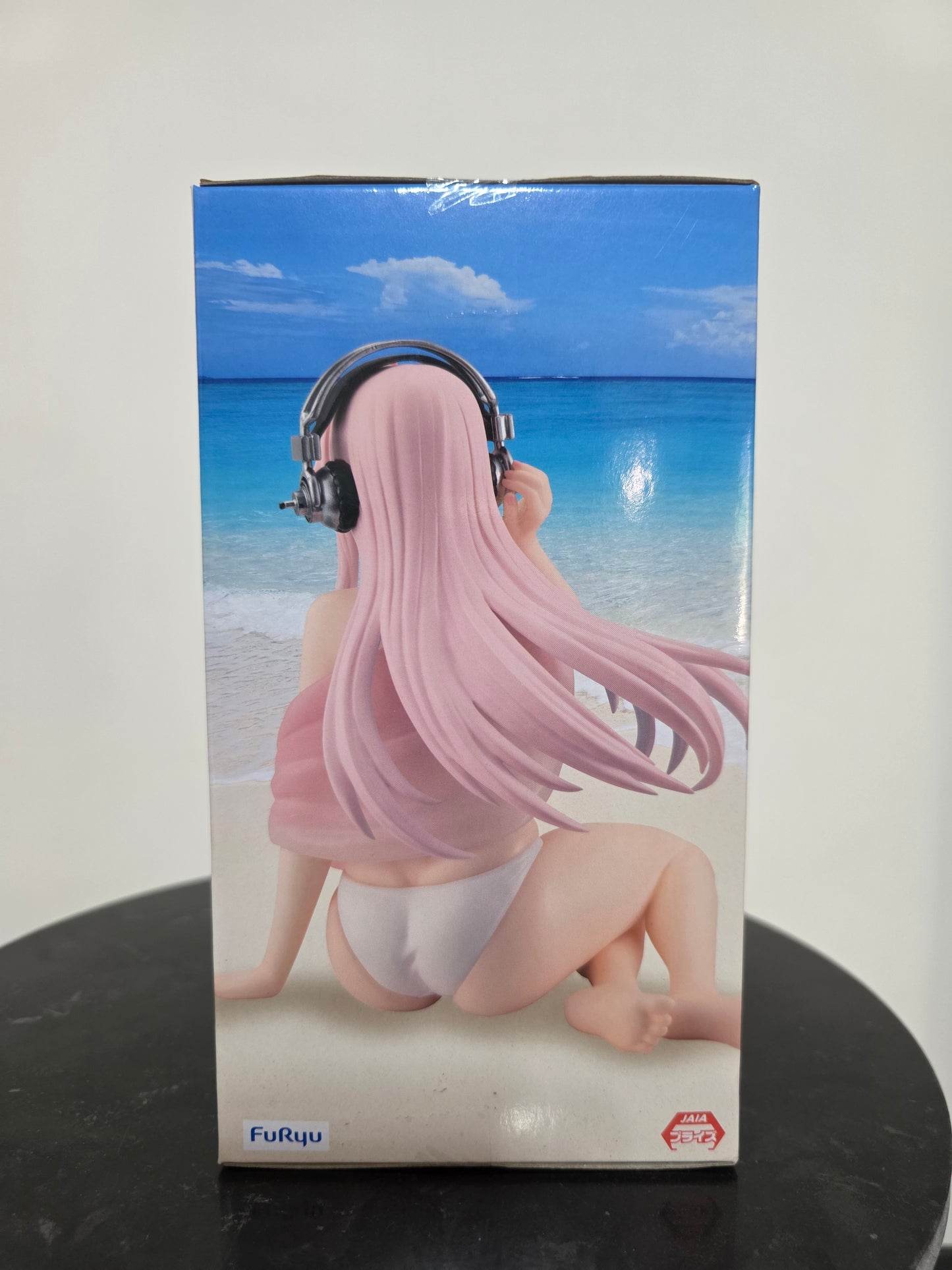 Super Sonico Noodle Stopper Figure White Bikini - FuRyu