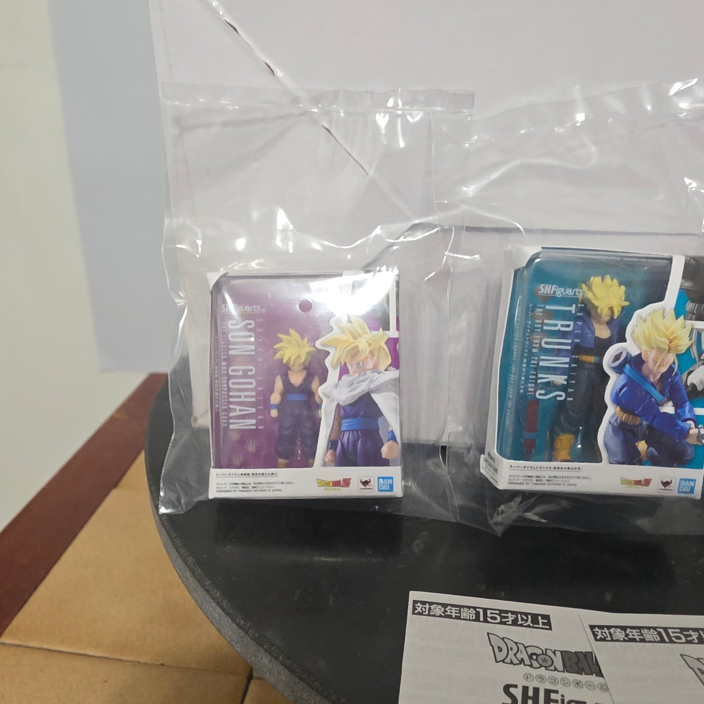 Mini S.H.Figuarts Gohan Goku Trunks Vegeta Dragon Ball Bandai Gashapon Figure Set