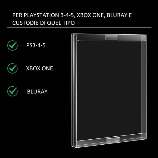 Playstation 3 - 4 - 5 e X-Box One Soft Protector – Custodia Protettiva Trasparente per Videogioco