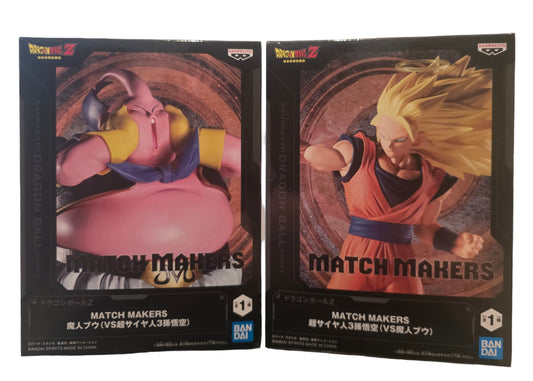 Set 2 Figure Goku Super Saiyan 3 vs Majin Bu – Dragon Ball Match Makers – Banpresto