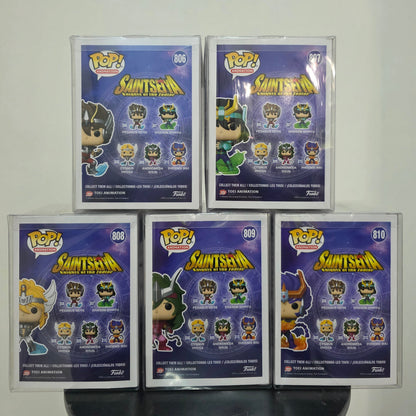 Set Saint Seiya 5 funko Pop 4" Seiya Shiryu Cygnus Shun Ikki