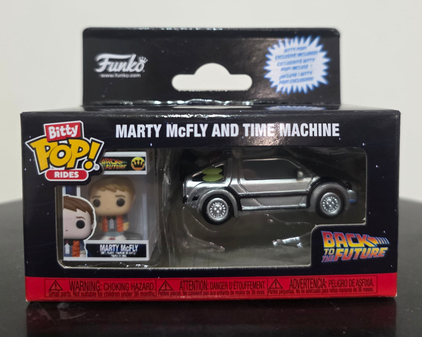 Marty McFly & Time Machine Ritorno al Futuro Funko Pop Bitty Rider