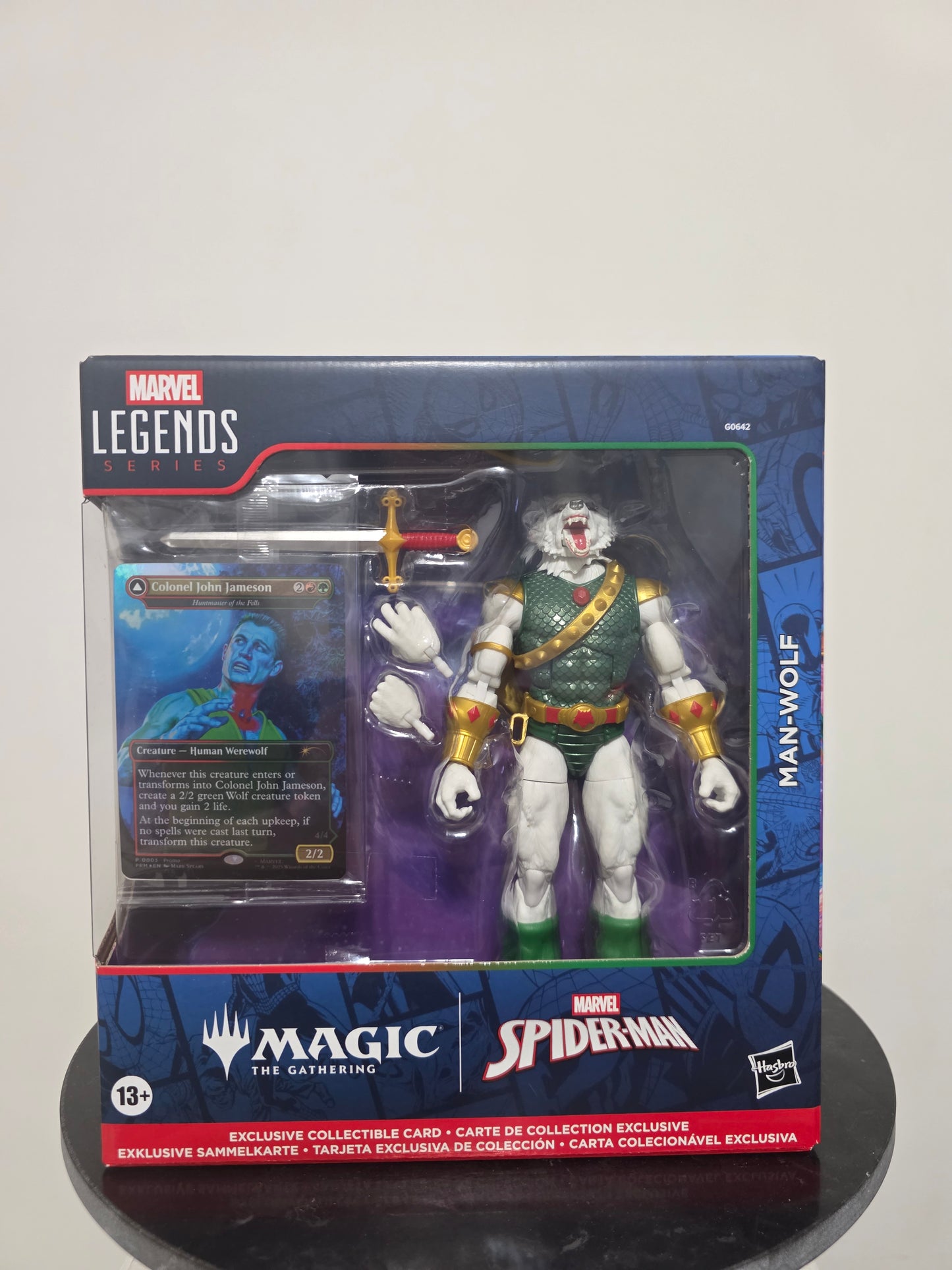 Hasbro Marvel Legends – Spider-Man Man Wolf con Carta Esclusiva Magic The Gathering