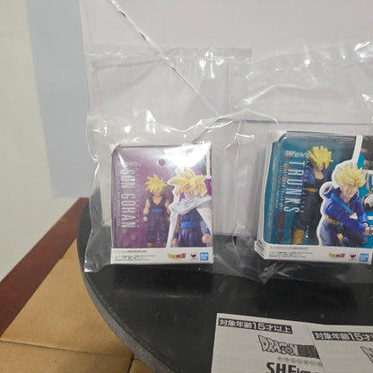 Mini S.H.Figuarts Gohan Goku Trunks Vegeta Dragon Ball Bandai Gashapon Figure Set