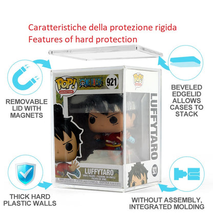 Funko Pop Hard Protector Regular – Custodia Rigida Trasparente per Funko Pop 4” con Chiusura Magnetica