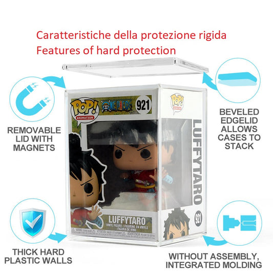 Funko Pop Hard Protector Regular – Custodia Rigida Trasparente per Funko Pop 4” con Chiusura Magnetica