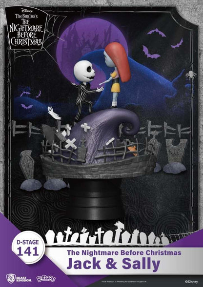 Jack Skellington e Sally D-Stage 141 Disney Nightmare Before Christmas - Beast Kingdom