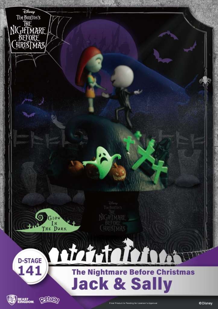 Jack Skellington e Sally D-Stage 141 Disney Nightmare Before Christmas - Beast Kingdom