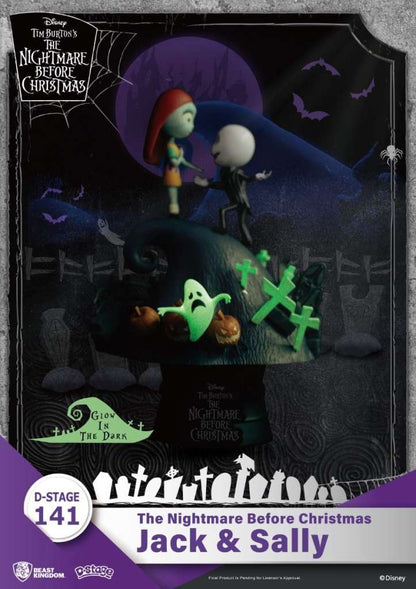 Jack Skellington e Sally D-Stage 141 Disney Nightmare Before Christmas - Beast Kingdom
