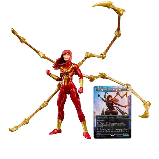 Hasbro Marvel Legends – Mary Jane Watson Iron Spider con Carta Esclusiva Magic The Gathering