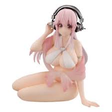 Super Sonico Noodle Stopper Figure White Bikini - FuRyu