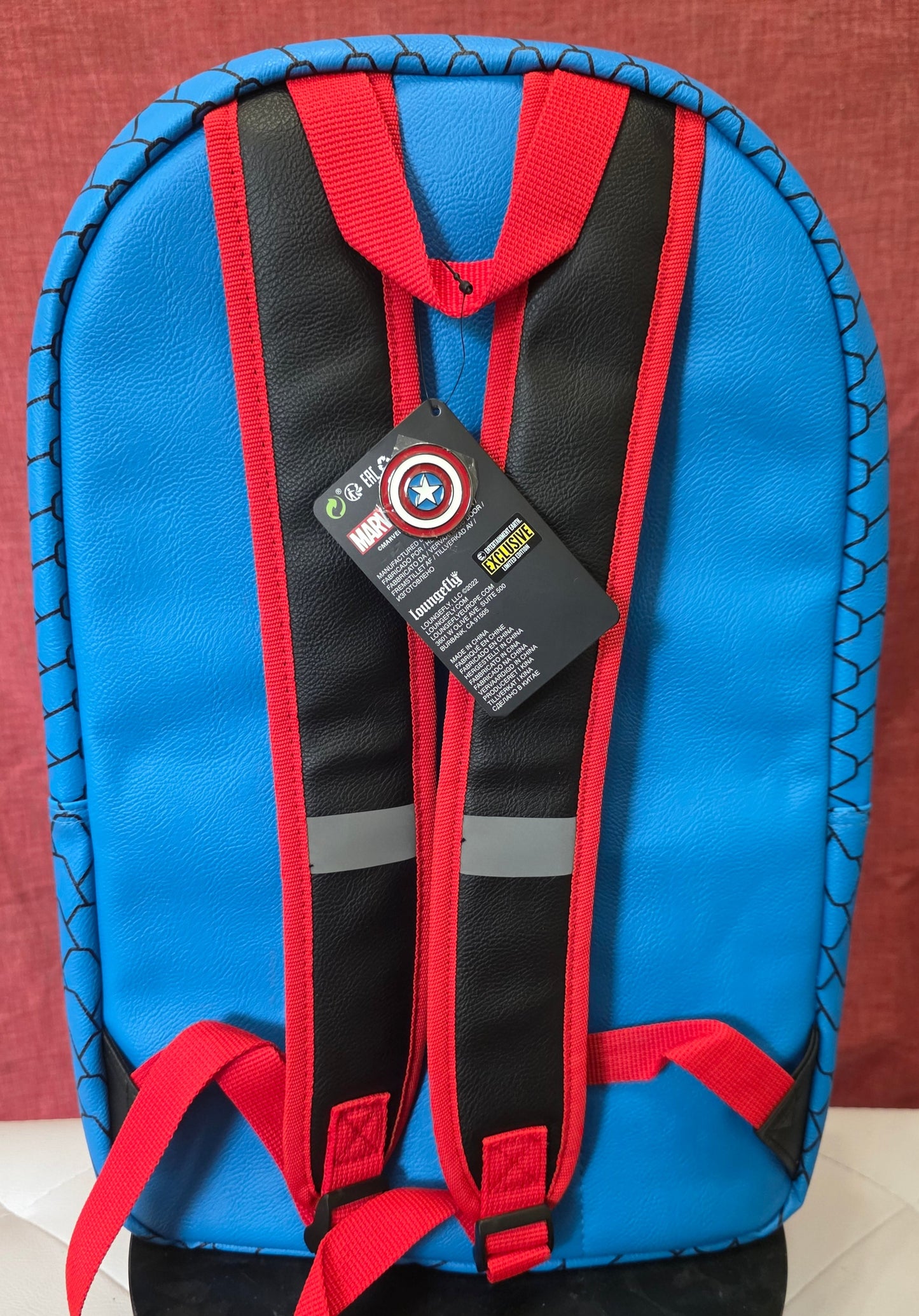 Zaino Capitan America Loungefly – Marvel 45 cm con Spilla Scudo
